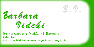 barbara videki business card